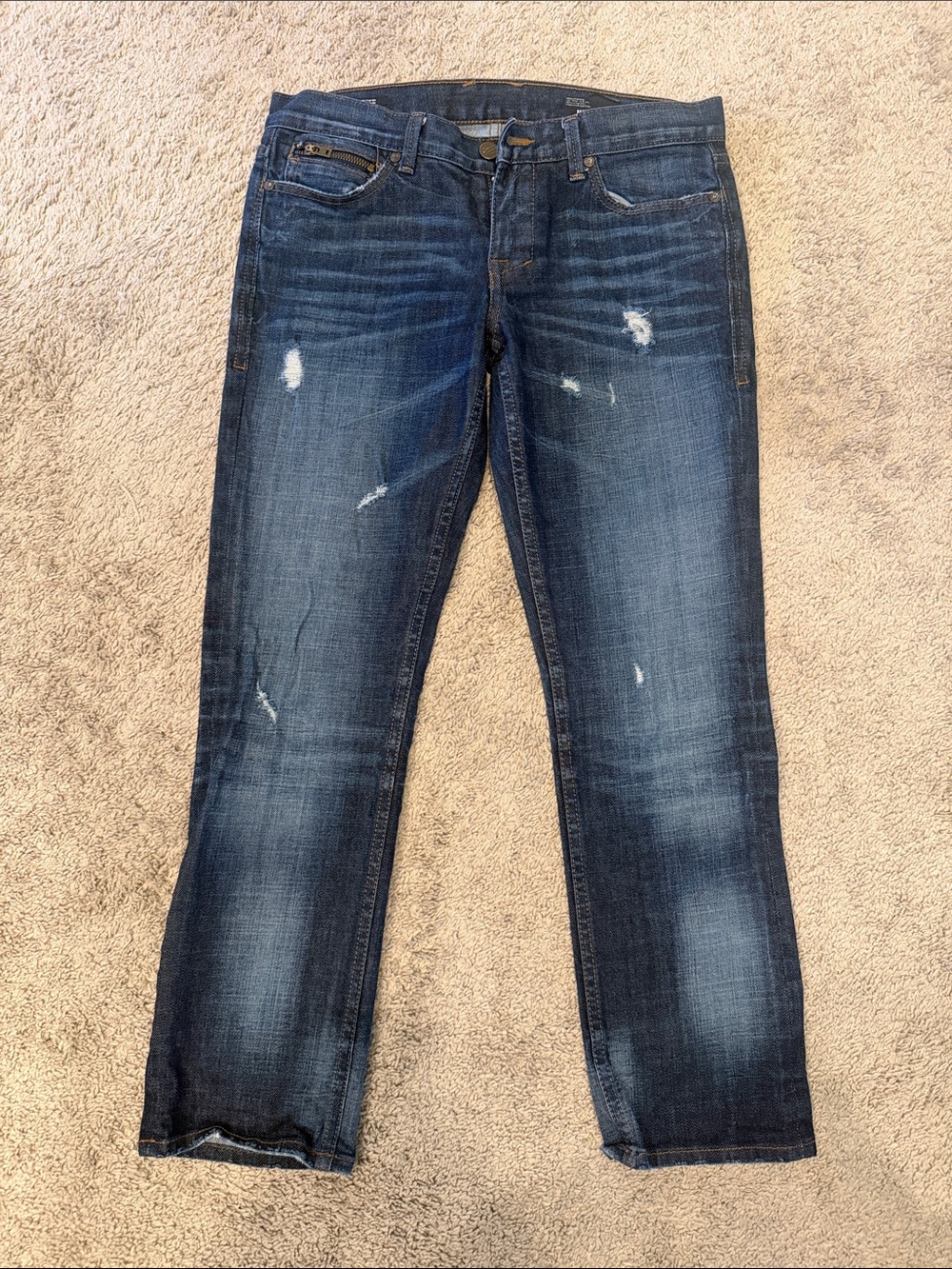 William Rast Dark Blue Slim Straight Jeans